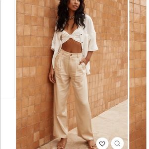 Flowy silky wide leg pants